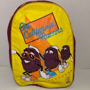Vintage 1987 California Raisins backpack.